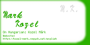 mark kozel business card